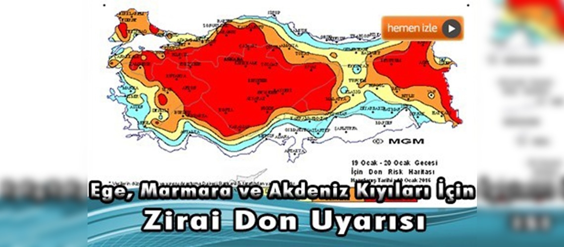 Meteorolojiden zirai don uyarısı