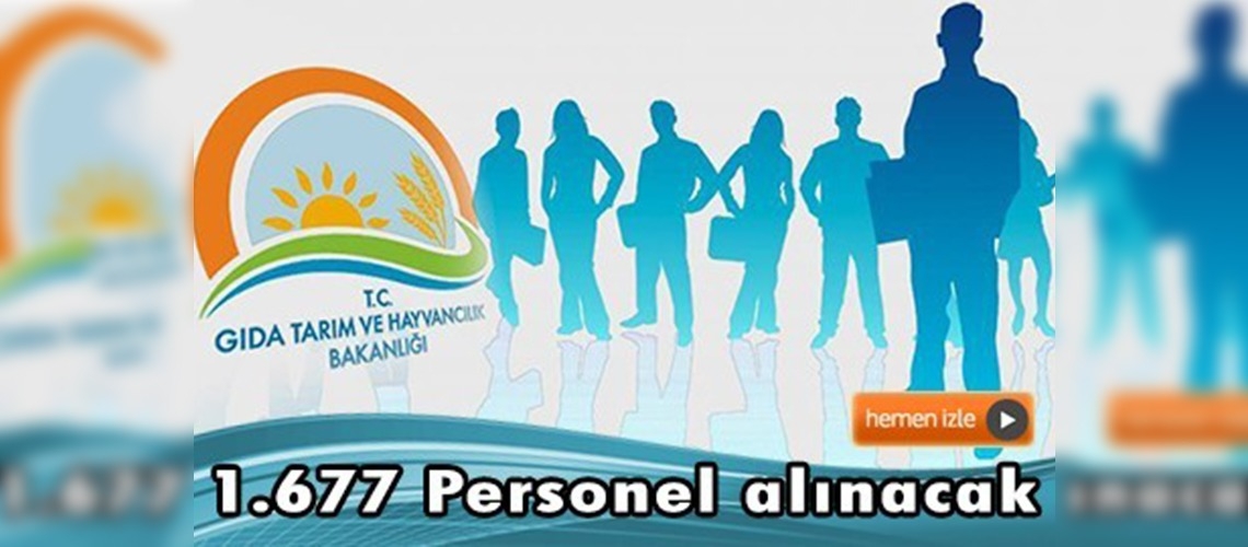 Gıda, Tarım ve Hayvancılık Bakanlığı'na sözleşmeli personel alınacak
