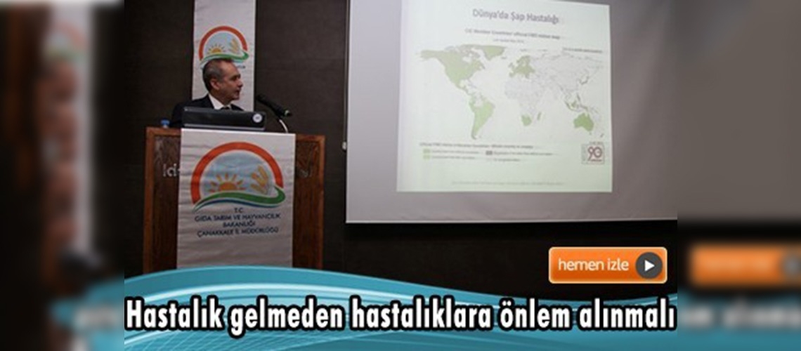 Çanakkale'de ''Şap Hastalığı ve Salgın Yönetimi Eğitimi'' yapıldı