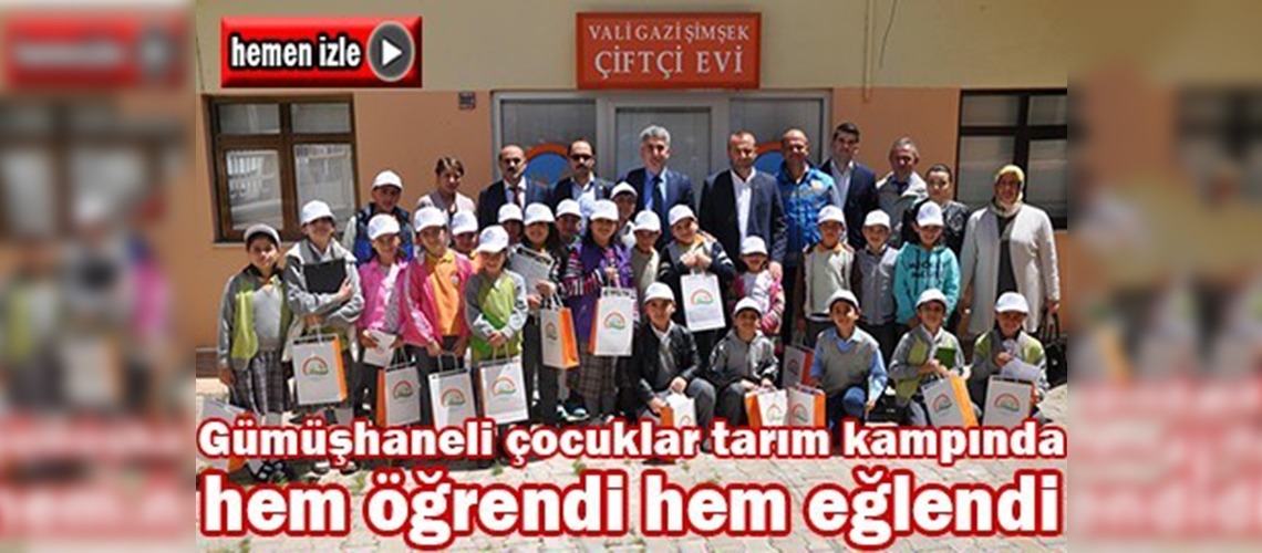 Lider çocuklar tarımı kampta öğrendi