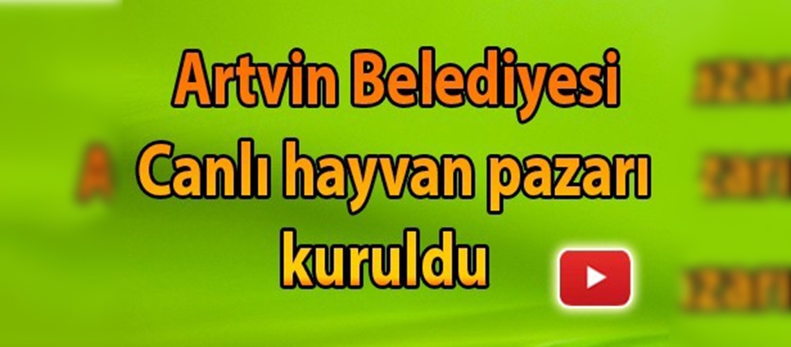 Artvin'de canlı hayvan pazarı kuruldu