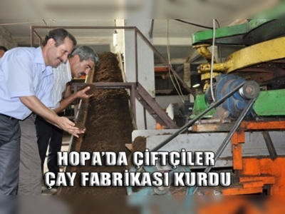 Hopada örnek çay fabrikası