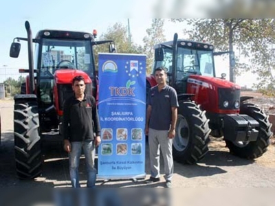 Şanlıurfada çiftçilere traktör ve ekipman desteği 