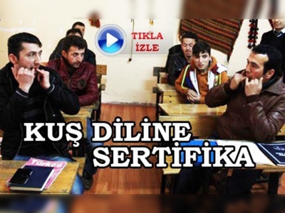 Kuşdili ile haberleşmeye sertifika