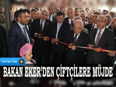 Bakan Ekerden çiftçilere müjde