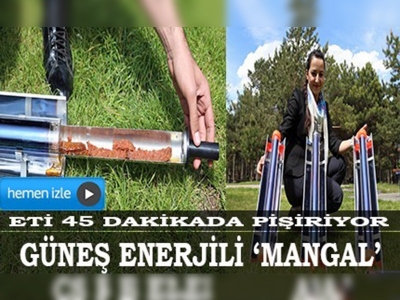 Güneş enerjisiyle mangal keyfi