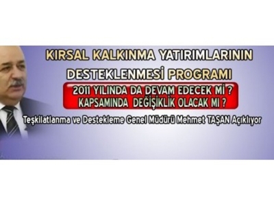 Teşkilatlanma Ve Destekleme Genel Müdürü Mehmet Taşan 2011 Yılına Dair Önemli Açıklamalarda Bulunuyor