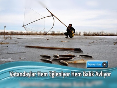 Kızılımak'ta 'Eskimo usulü' balık avı