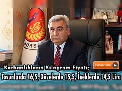 Sivas'ta kurbanlık fiyatları açıklandı
