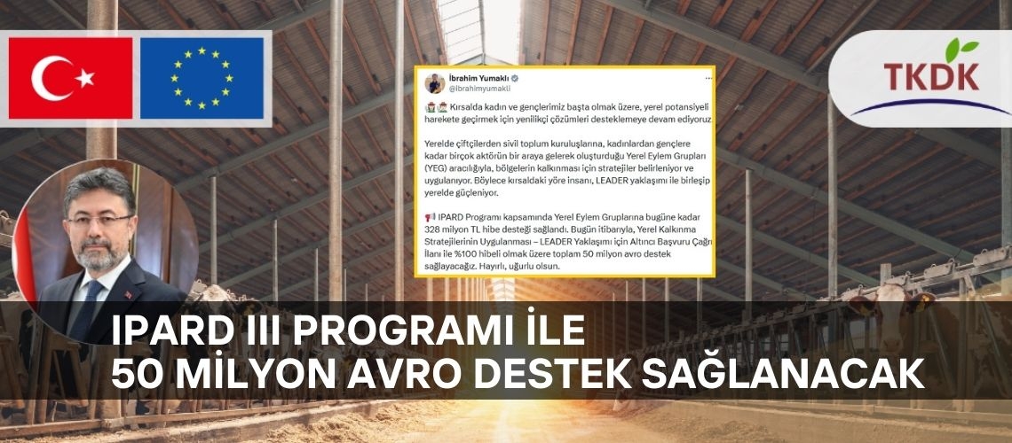 IPARD III Programı ile 50 milyon avro destek sağlanacak