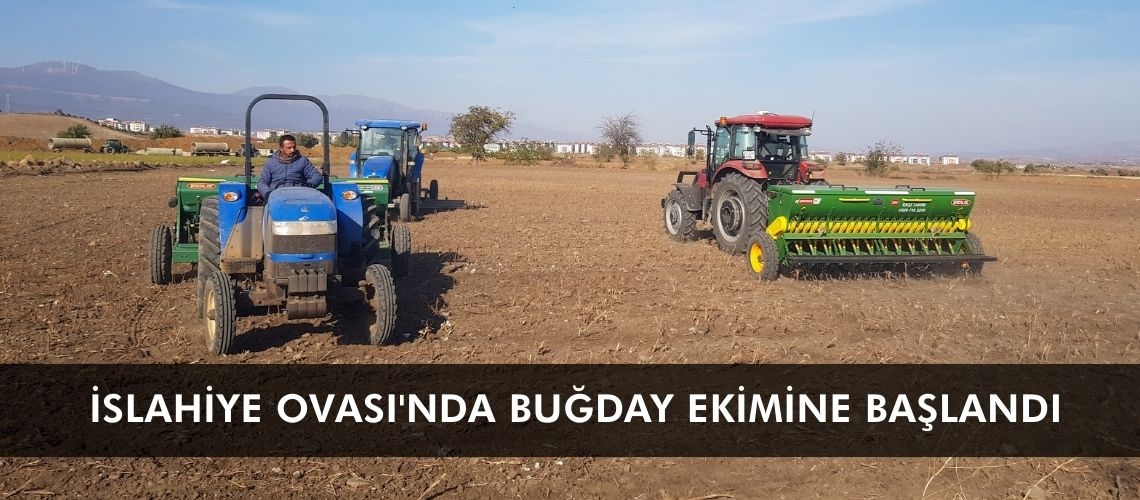 İslahiye Ovası'nda buğday ekimine başlandı