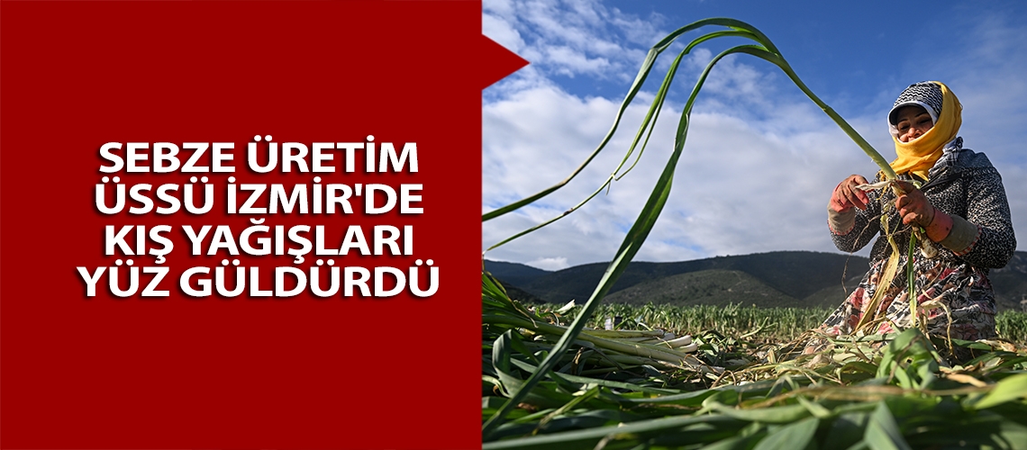 Sebze üretim üssü İzmir'de kış yağışları yüz güldürdü