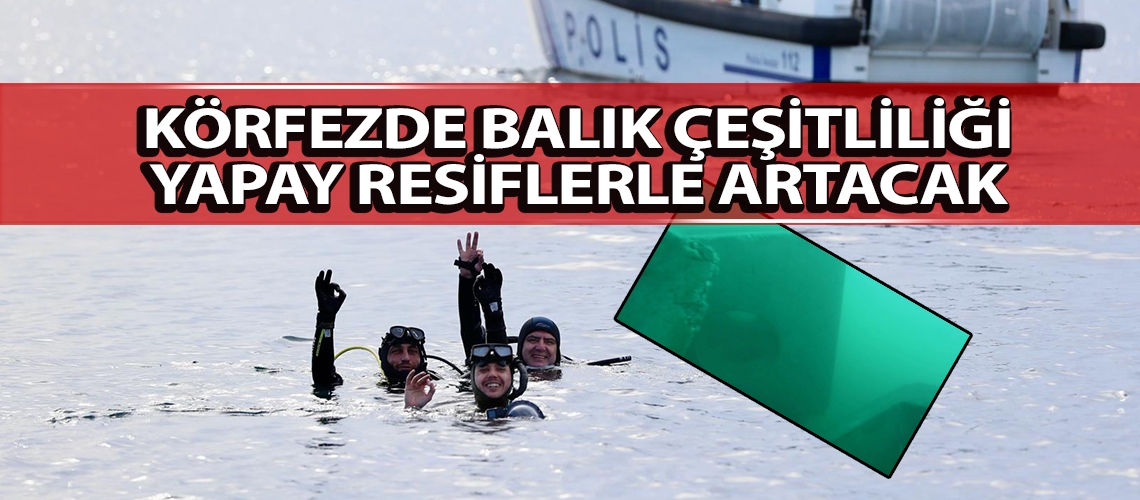 Körfezde balık çeşitliliği yapay resiflerle artacak
