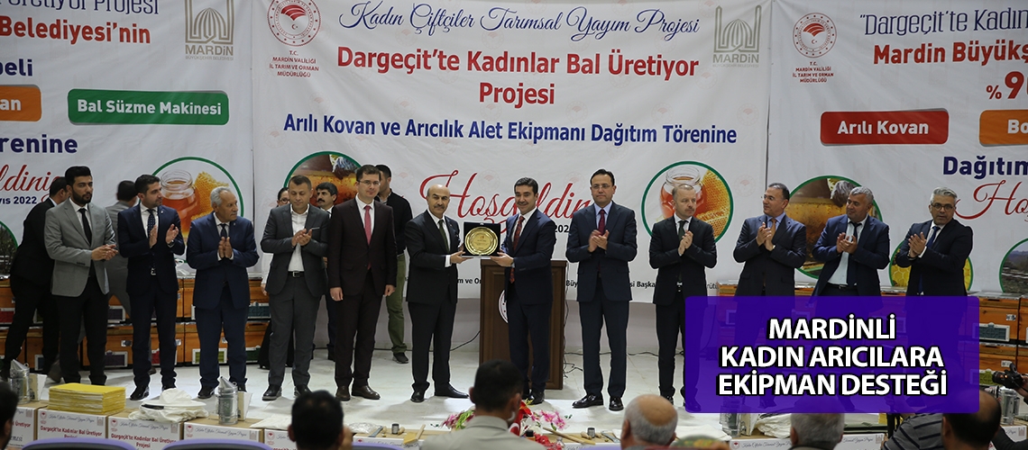 Mardinli kadın arıcılara ekipman desteği