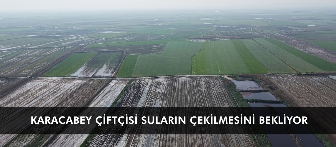 Karacabey çiftçisi suların çekilmesini bekliyor