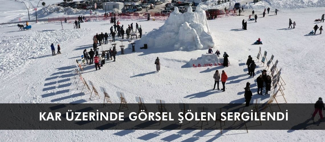 Kar üzerinde görsel şölen sergilendi
