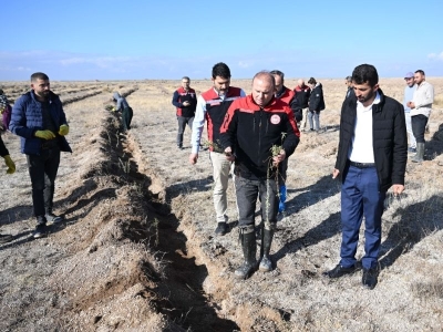 Kayseri’de meralar tuz çalısıyla yeşilleniyor