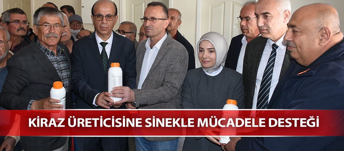 Kiraz üreticisine sinekle mücadele desteği