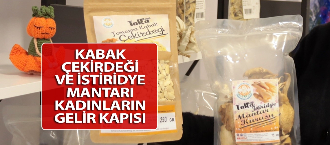 Kabak çekirdeği ve istiridye mantarı kadınların gelir kapısı oldu