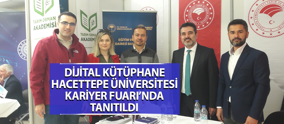 Dijital kütüphane Hacettepe Üniversitesi Kariyer Fuarı’nda tanıtıldı