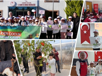 Lider çocuklar tarımı ve kooperatifçiliği yerinde öğrendi