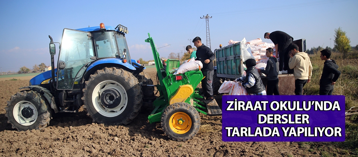 Ziraat Okulu’nda dersler tarlada yapılıyor