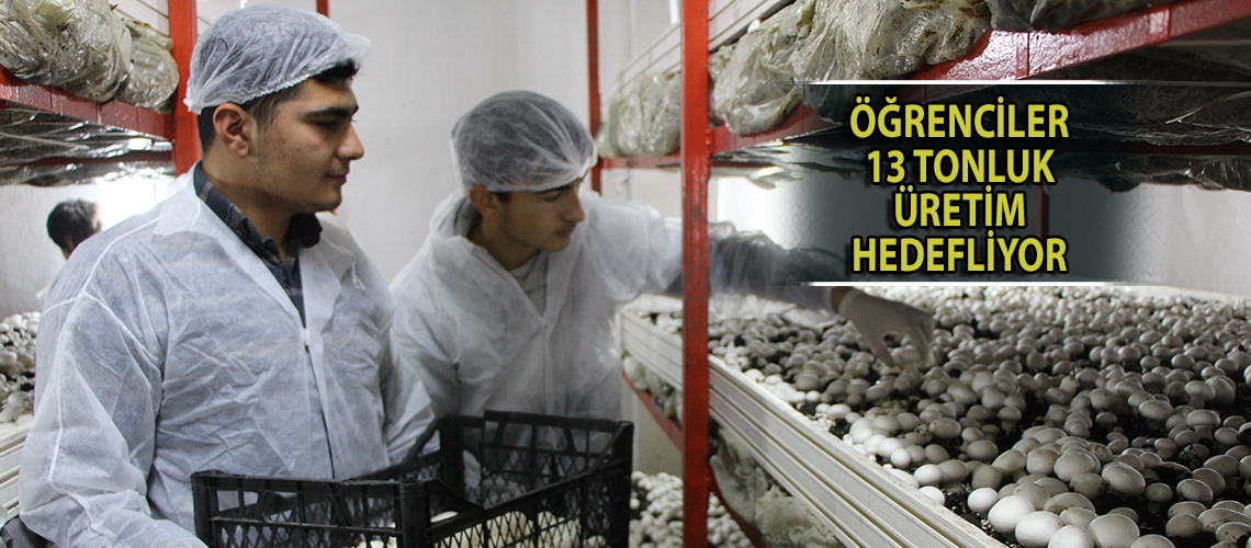 Öğrenciler 13 tonluk üretim hedefliyor