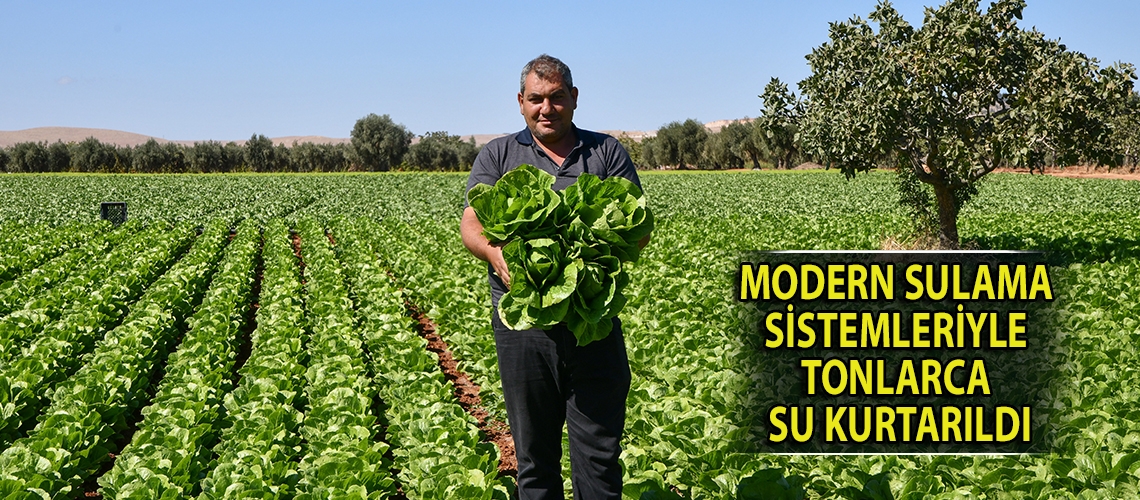 Modern sulama sistemleriyle tonlarca su kurtarıldı