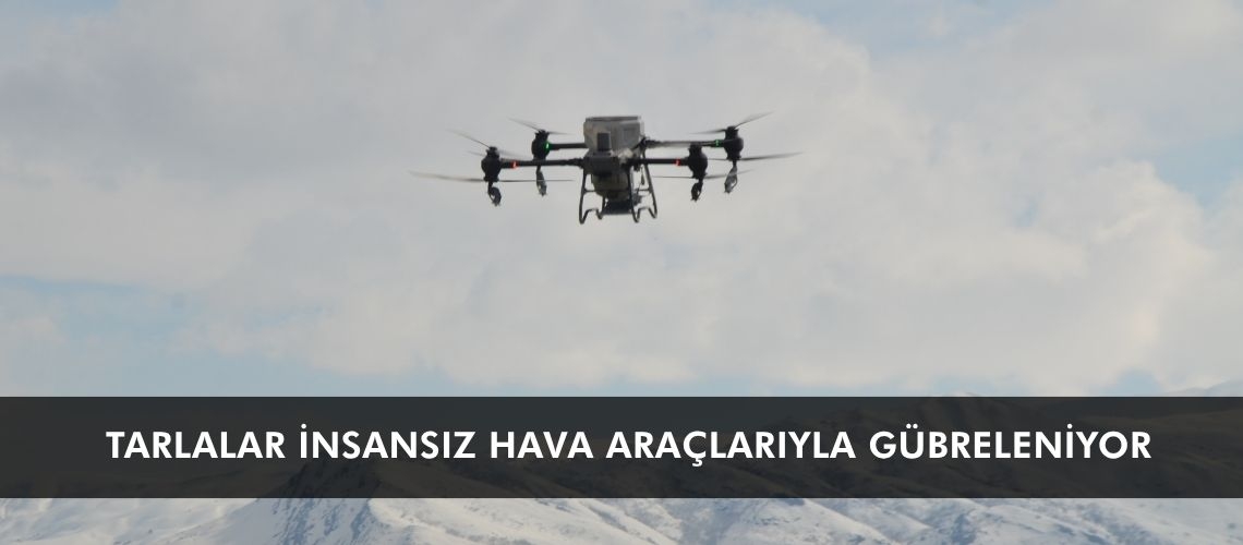 Tarlalar insansız hava araçlarıyla gübreleniyor