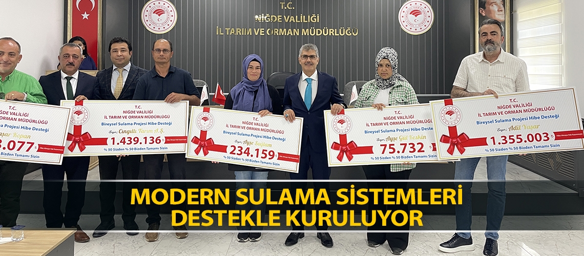 Modern sulama sistemleri destekle kuruluyor
