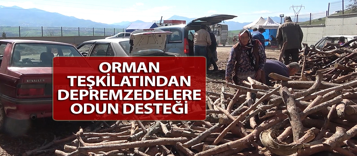 Orman teşkilatından depremzedelere odun desteği