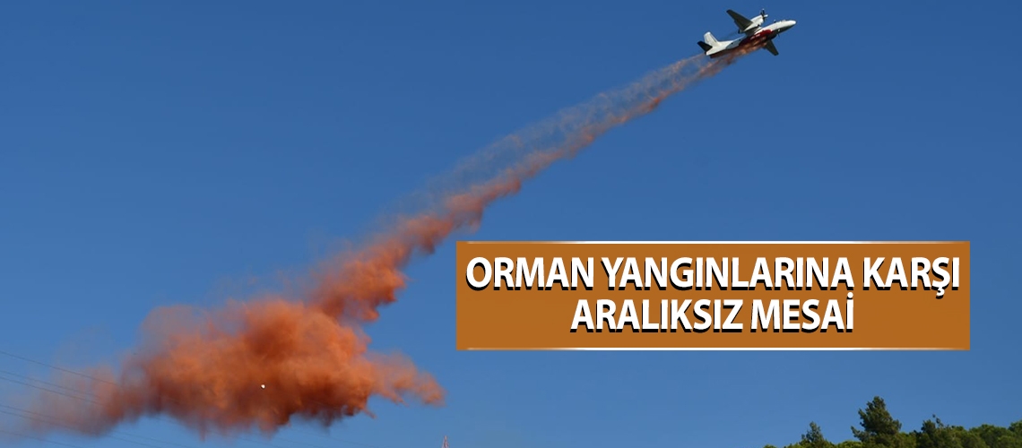 Orman yangınlarına karşı aralıksız mesai