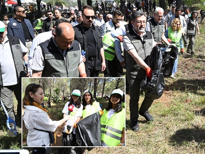 Ormanı sevgiyle temizlediler, tonlarca atık topladılar
