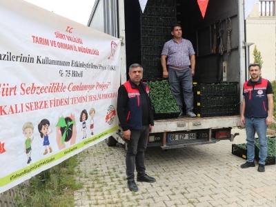 Siirt’e fide desteği