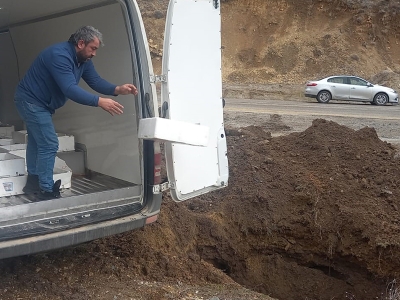 Sevk belgesi olmayan 450 kilo somon imha edildi