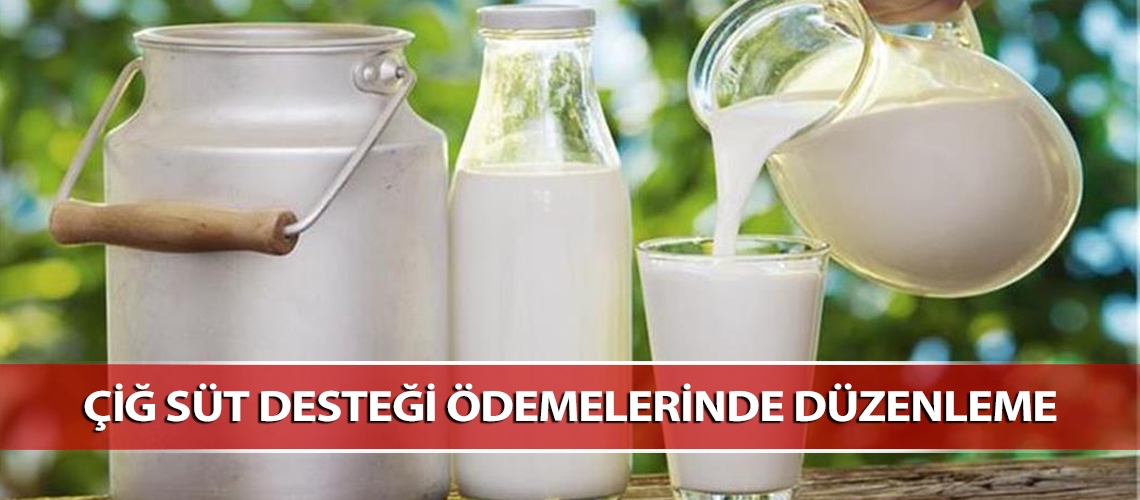 Çiğ süt desteği ödemelerinde düzenleme
