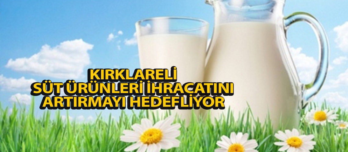 Kırklareli süt ürünleri ihracatını artırmayı hedefliyor