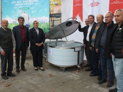 Düzce’de süt soğutma tankı desteği