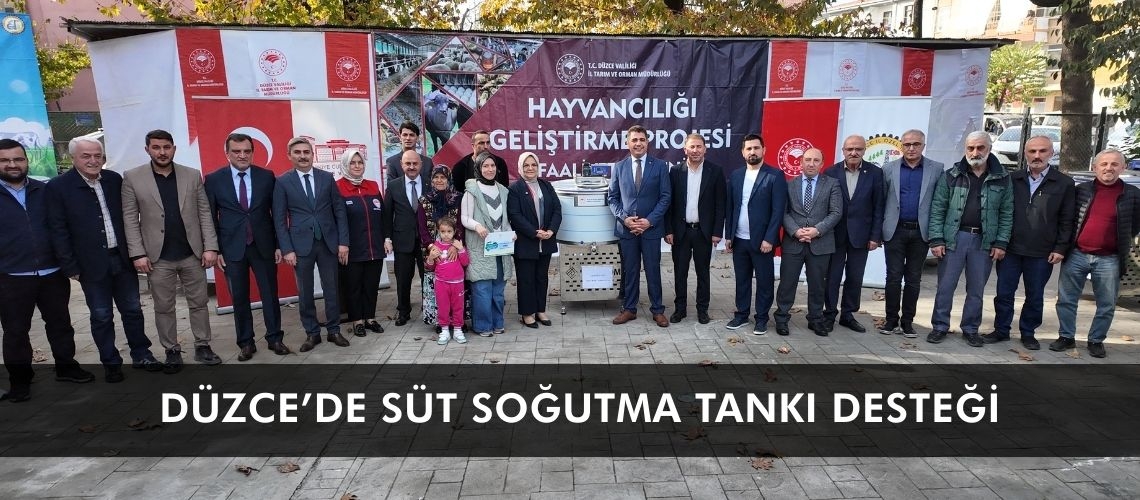 Düzce’de süt soğutma tankı desteği