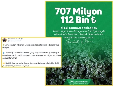 Tarım sigortası bulunmayan çiftçilere de ödeme yapıldı