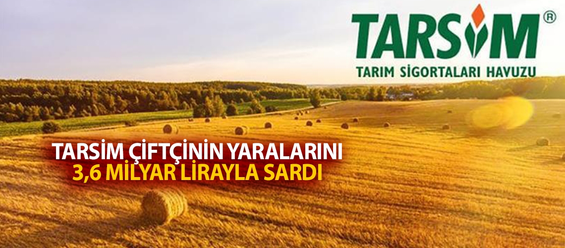 TARSİM çiftçinin yaralarını 3,6 milyar lirayla sardı