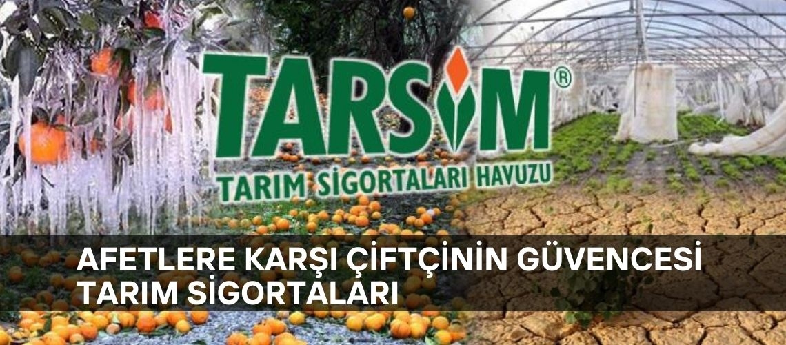 Afetlere karşı çiftçinin güvencesi tarım sigortaları
