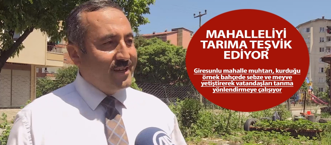 Muhtarın örnek bahçesi