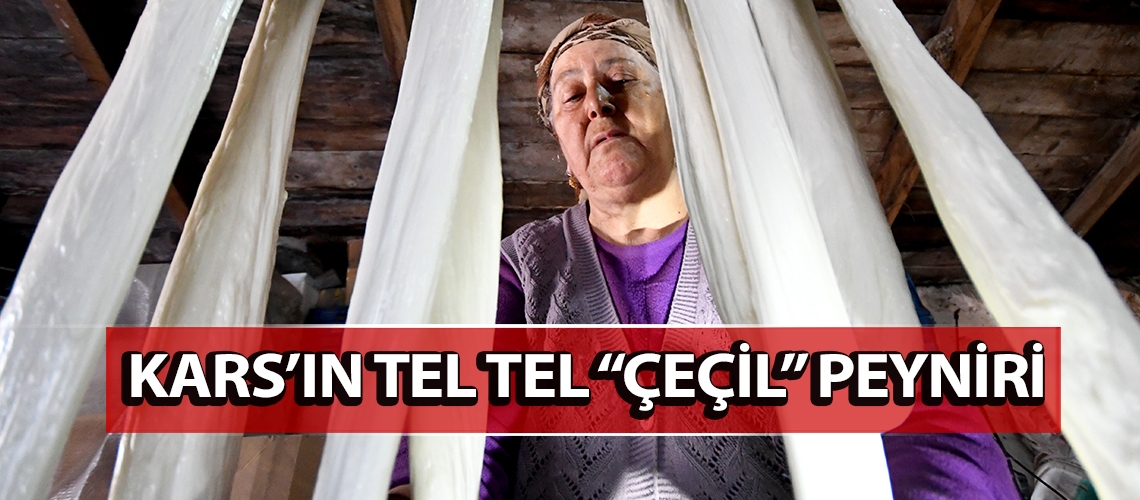 Kars’ın tel tel “çeçil” peyniri