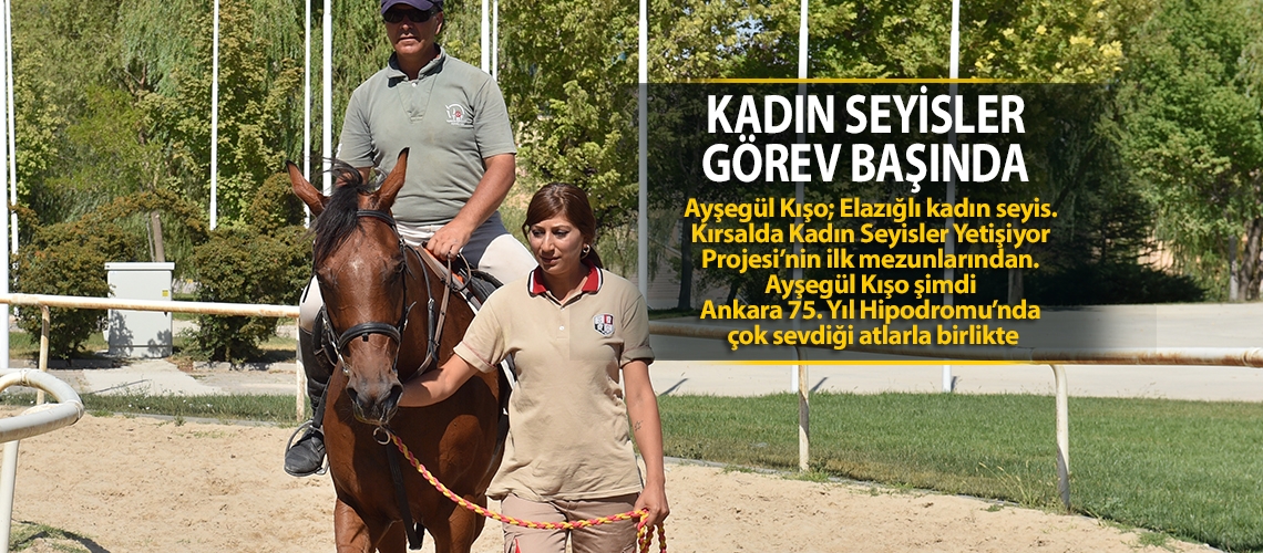 Kadın seyisler görev başında