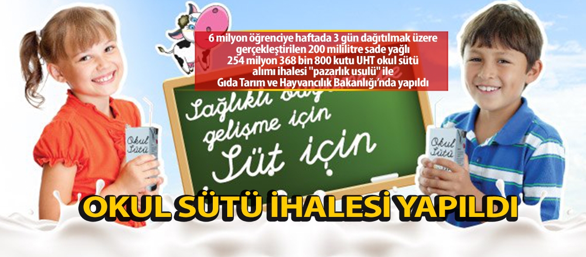 Okul sütü ihalesi yapıldı