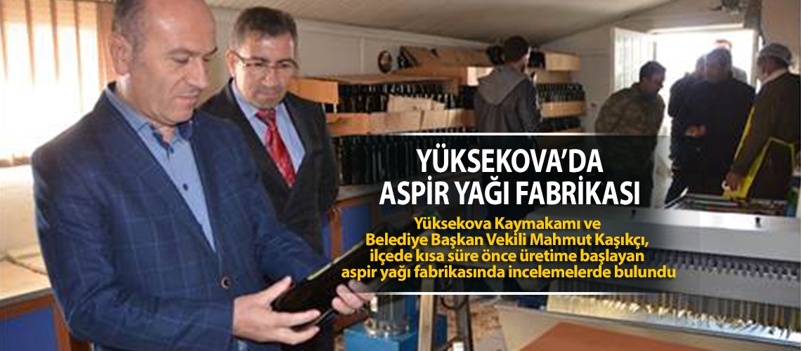 Aspir yağı fabrikasını inceledi