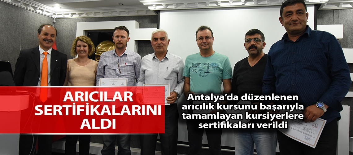 Arıcılar sertifikalarını aldı