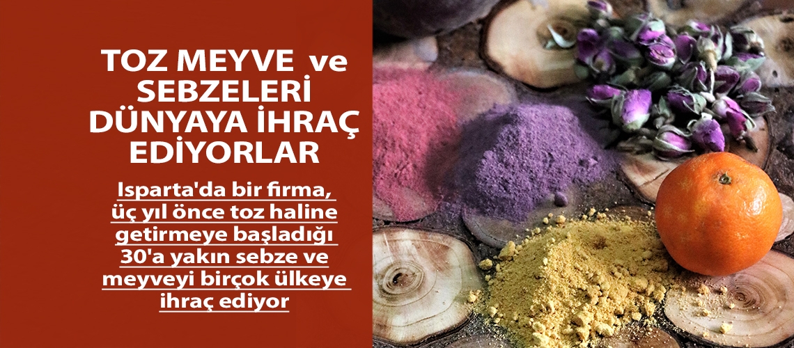 Toz meyve  - sebzeleri dünyaya ihraç ediyorlar