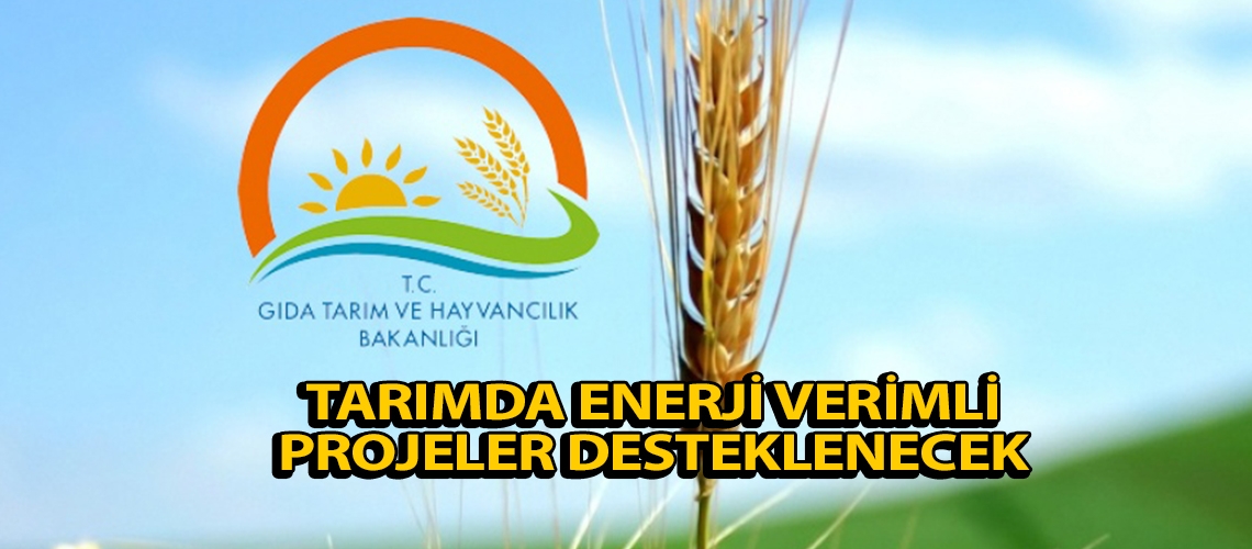 Tarımda enerji verimli projeler desteklenecek